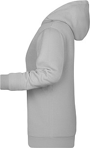 Dámská mikina s kapucí James Nicholson sweat hoodie women, sv. šedý melír, vel. M
