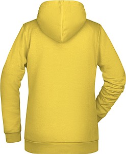 Dámská mikina s kapucí James Nicholson sweat hoodie women, sv. žlutá, vel. 3XL