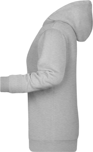 Dámská mikina s kapucí James Nicholson sweat hoodie women, tmavě šedý melír, vel. XS