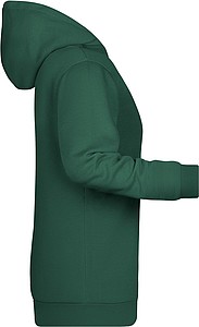 Dámská mikina s kapucí James Nicholson sweat hoodie women, tmavě zelená, vel. L