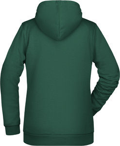 Dámská mikina s kapucí James Nicholson sweat hoodie women, tmavě zelená, vel. L