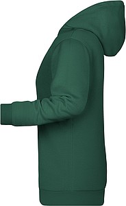 Dámská mikina s kapucí James Nicholson sweat hoodie women, tmavě zelená, vel. XL