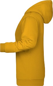 Dámská mikina s kapucí James Nicholson sweat hoodie women, tmavě žlutá, vel. L