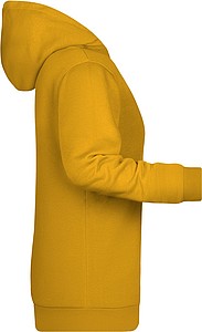 Dámská mikina s kapucí James Nicholson sweat hoodie women, tmavě žlutá, vel. L