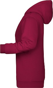 Dámská mikina s kapucí James Nicholson sweat hoodie women, vínová, vel. XS