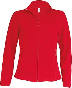 Dámská mikrofleecová mikina Kariban fleece jacket women, červená, vel. L