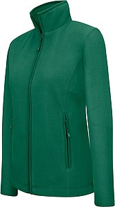 Dámská mikrofleecová mikina Kariban fleece jacket women, tmavě zelená, vel. L