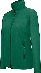 Dámská mikrofleecová mikina Kariban fleece jacket women, tmavě zelená, vel. M