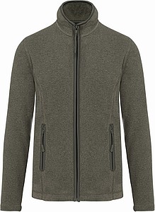 Dámská mikrofleecová mikina Kariban fleece jacket women, tmavě zelený melír, vel. S