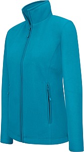 Dámská mikrofleecová mikina Kariban fleece jacket women, tyrkysová, vel. M