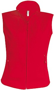 Dámská mikrofleecová vesta Kariban fleece vest women, červená, vel. L
