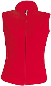 Dámská mikrofleecová vesta Kariban fleece vest women, červená, vel. XL