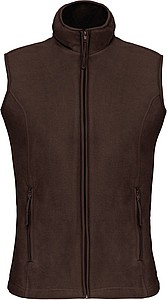 Dámská mikrofleecová vesta Kariban fleece vest women, hnědá, vel. 4XL