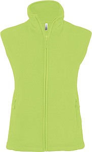 Dámská mikrofleecová vesta Kariban fleece vest women, jasně zelená, vel. L