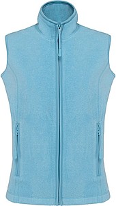 Dámská mikrofleecová vesta Kariban fleece vest women, modrý melír, vel. L