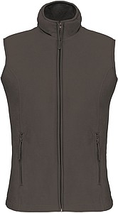 Dámská mikrofleecová vesta Kariban fleece vest women, vojenská tmavá zelená, vel. XXL - vesta s potiskem
