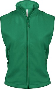 Dámská mikrofleecová vesta Kariban fleece vest women, zelená, vel. XL