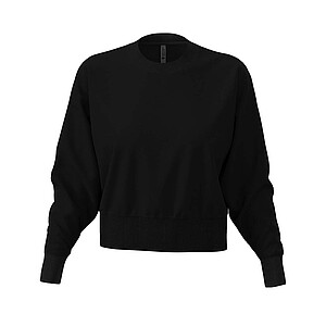 Dámská oversize croptop mikina NEXT LEVEL, černá, velikost 3XL - reklamní předměty