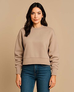Dámská oversize croptop mikina NEXT LEVEL, černá, velikost XS
