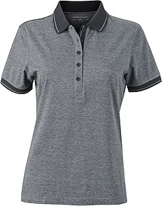 Dámská polokošile James Nicholson polo megange women, černá/šedá, vel. S