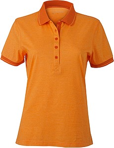 Dámská polokošile James Nicholson polo megange women, oranžová/tmavě oranžová, vel. L