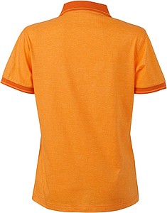 Dámská polokošile James Nicholson polo megange women, oranžová/tmavě oranžová, vel. L