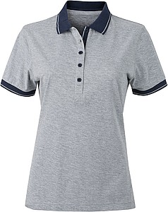 Dámská polokošile James Nicholson polo megange women, šedá/námořní modrá, vel. M