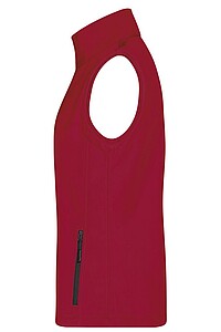 Dámská vesta James & Nicholson Promo softshell, červená/černá, velikost M