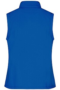 Dámská vesta James & Nicholson Promo softshell, modrá/námořní modrá, velikost S
