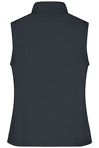 Dámská vesta James & Nicholson Promo softshell, tmavě šedá/červená, velikost S