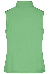 Dámská vesta James & Nicholson Promo softshell, zelená/námořní modrá, velikost M