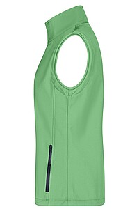Dámská vesta James & Nicholson Promo softshell, zelená/námořní modrá, velikost M