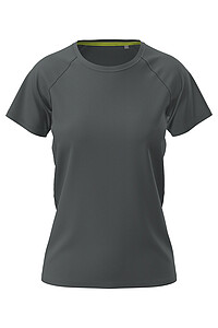 Dámské funkční tričko STEDMAN MESH RAGLAN, tmavě šedá, velikost XS