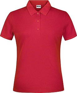 Dámské piqué polo James & Nicholson, červená, S