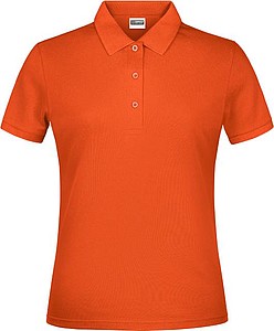 Dámské piqué polo James & Nicholson, oranžová, XS