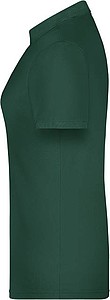 Dámské piqué polo James & Nicholson, tmavě zelená, XL