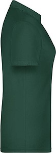 Dámské piqué polo James & Nicholson, tmavě zelená, XL