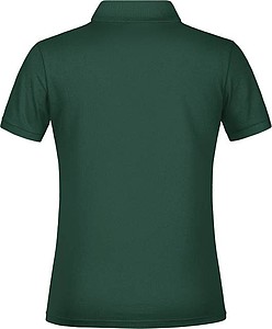 Dámské piqué polo James & Nicholson, tmavě zelená, XL