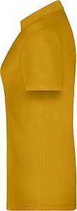 Dámské piqué polo James & Nicholson, tmavě žlutá, XL