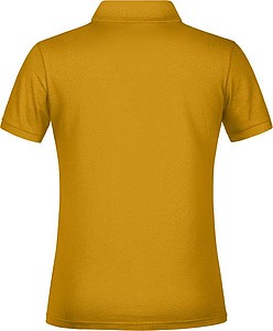 Dámské piqué polo James & Nicholson, tmavě žlutá, XL