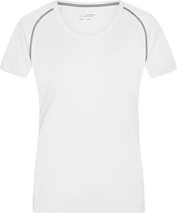 Dámské sportovní tričko James Nicholson sports T-shirt women, bílá/stříbrná, vel. M - dámská trička s vlastním potiskem