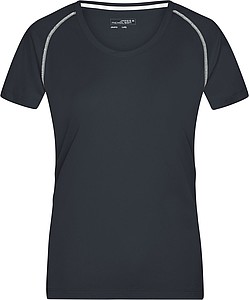 Dámské sportovní tričko James Nicholson sports T-shirt women, černá/bílá, vel. S