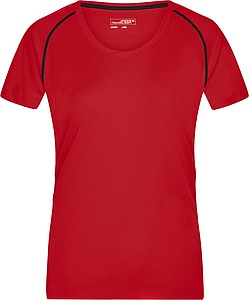 Dámské sportovní tričko James Nicholson sports T-shirt women, červená/černá, vel. XS