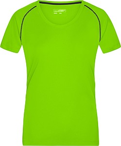 Dámské sportovní tričko James Nicholson sports T-shirt women, jasně zelená/černá, vel. XS