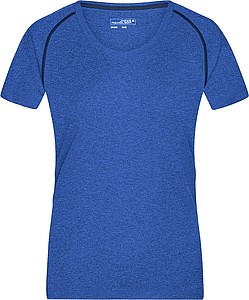 Dámské sportovní tričko James Nicholson sports T-shirt women, modrý melír/námořní modrá, vel. XXL