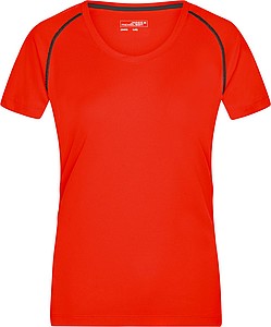 Dámské sportovní tričko James Nicholson sports T-shirt women, oranžová/černá, vel. XS