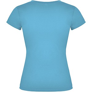 Dámské tričko s krátkým rukávem a výstřihem do V, ROLY VICTORIA, tyrkysová, vel. 2XL