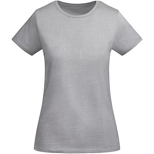 Dámské tričko s krátkým rukávem, ROLY BREDA, světle šedá, vel. S - dámská trička s vlastním potiskem
