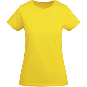 Dámské tričko s krátkým rukávem, ROLY BREDA, žlutá, vel. S - dámská trička s vlastním potiskem