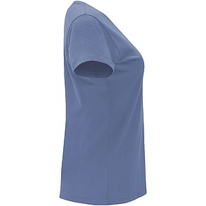 Dámské tričko s krátkým rukávem, ROLY CAPRI, riflové barvy, vel. S